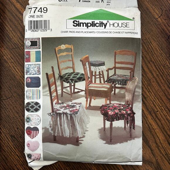 VTG Home Decor Patterns Simplicity Chair Pads Placemats McCalls Window Toppers - Picture 2 of 8